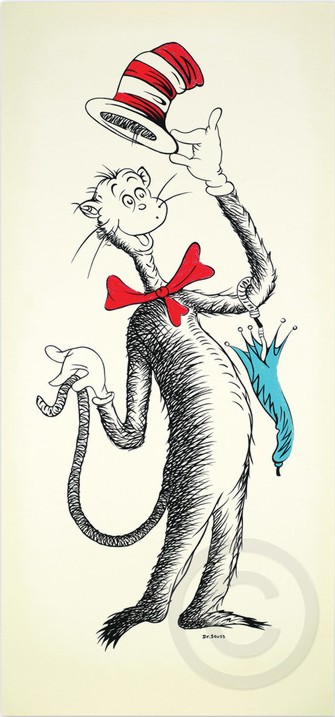 Dr. Seuss - Ted's Cat - 50th Aniversary of The Cat in the Hat - limited edition prints